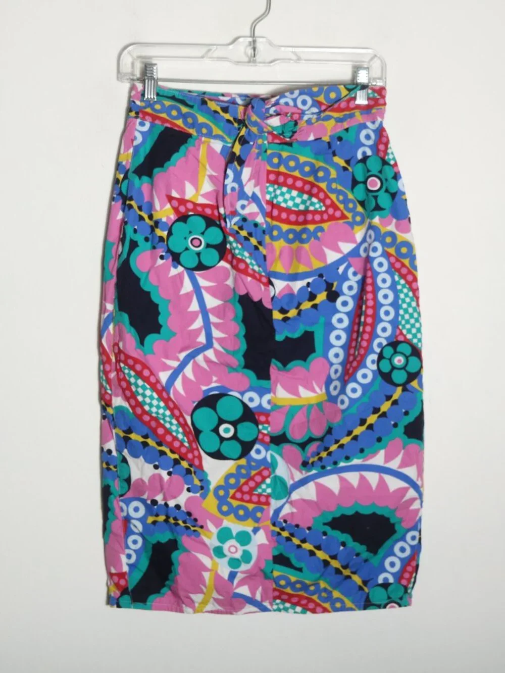 J Crew Tie Back Tulip Pencil Skirt Ratti Kaleidoscope Floral 4 Colorful Preppy